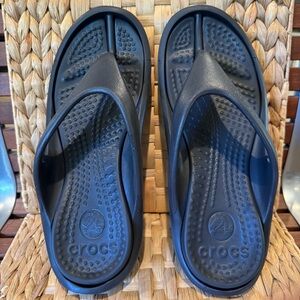 CROCS Athens Black Flip Flops slipper sandals mens 10 womens 12